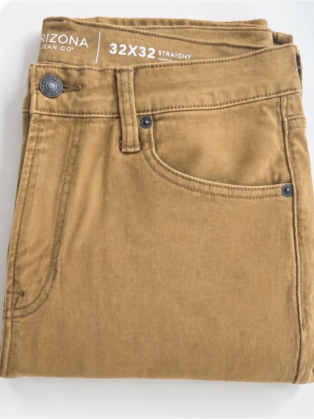 Arizona Jean Company Men’s Straight Fit Chinos - Tan